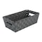 Simplify Storage Shelf Tote, 14.5 in L, 7.6 in W, 14.5 in H, Gray, Plastic 25099-GREY - alternate 1